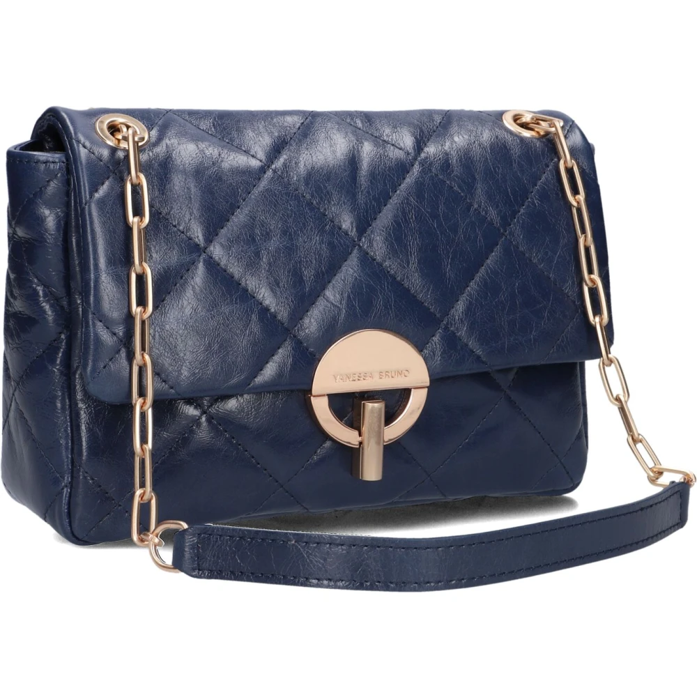 Vanessa Bruno Blauwe leren crossbody schoudertas Blue Dames