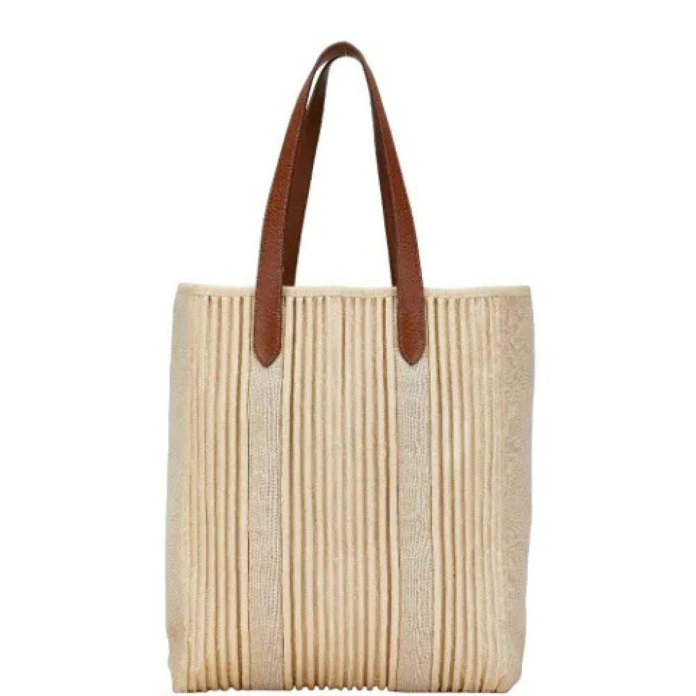 Hermès Vintage Pre-owned Canvas handbags Beige Dames