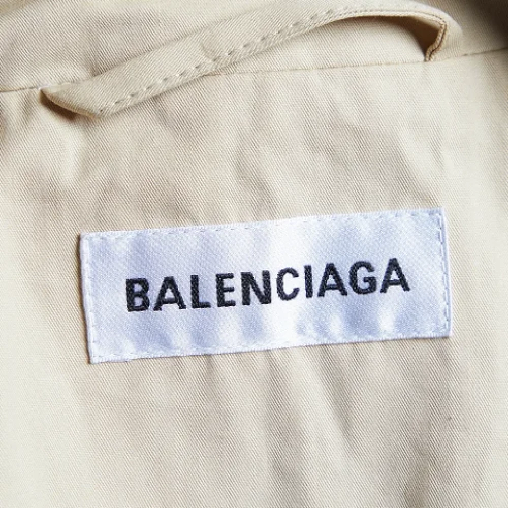 Balenciaga Vintage Pre-owned Cotton outerwear Beige Dames