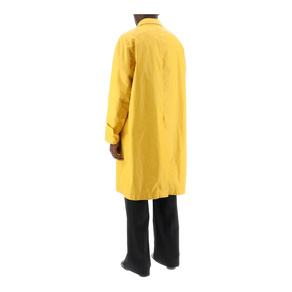 Maison Margiela Trenchcoat van versleten effect gecoate katoen Yellow Heren