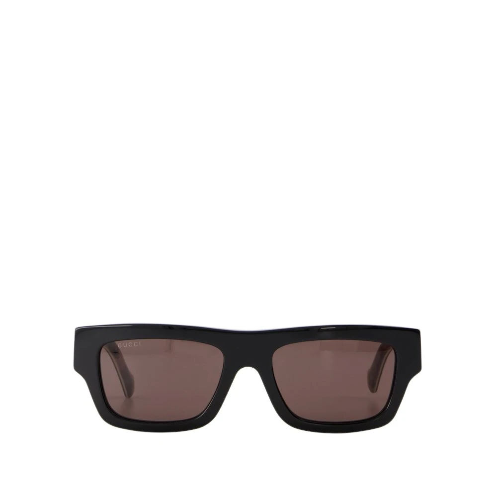 Gucci Rechthoekige Zonnebril Gg1301S-003 Zwart 55 Black