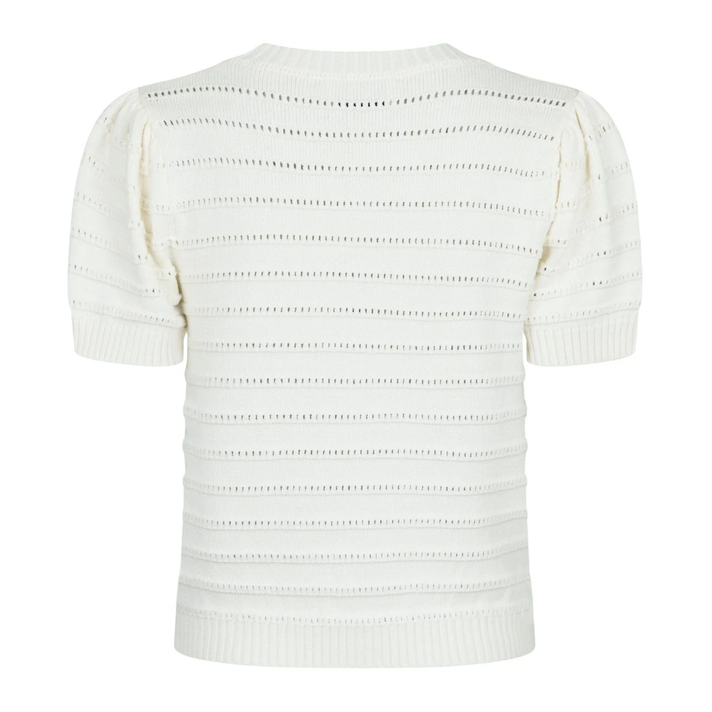 NEO NOIR Off-White Stitch Gebreide Blouse White Dames