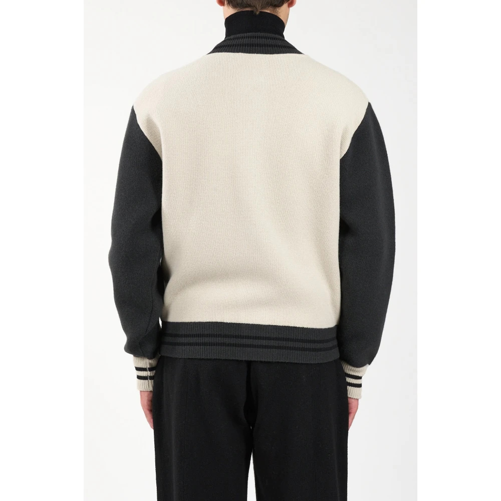 Roberto Collina Merino Wol Varsity Jack White Heren