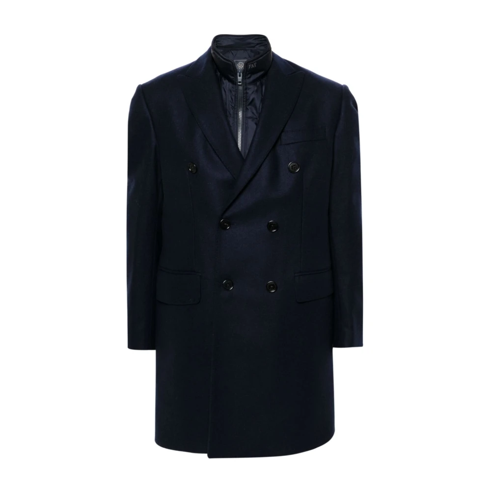 Coats > Double-Breasted Coats - - Fay - Modalova