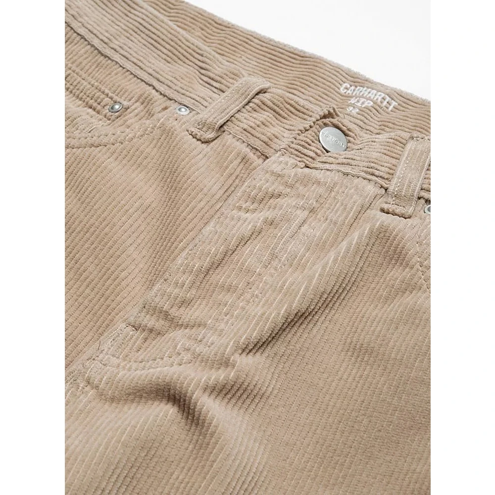 Carhartt WIP Coventry Corduroy Relaxte Tapered Broek Beige Heren