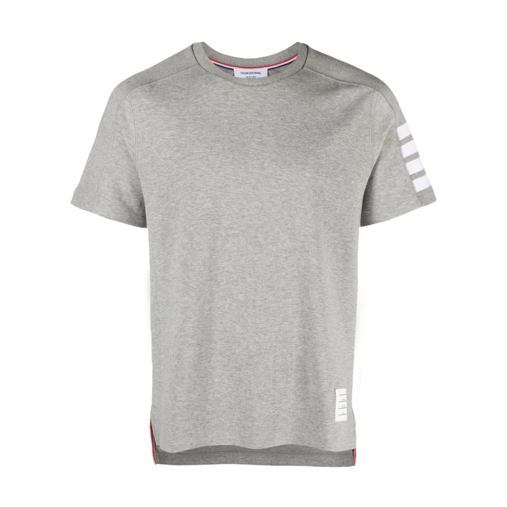 Thom Browne Grijze 4-Bar T-shirt en Polo Gray Heren
