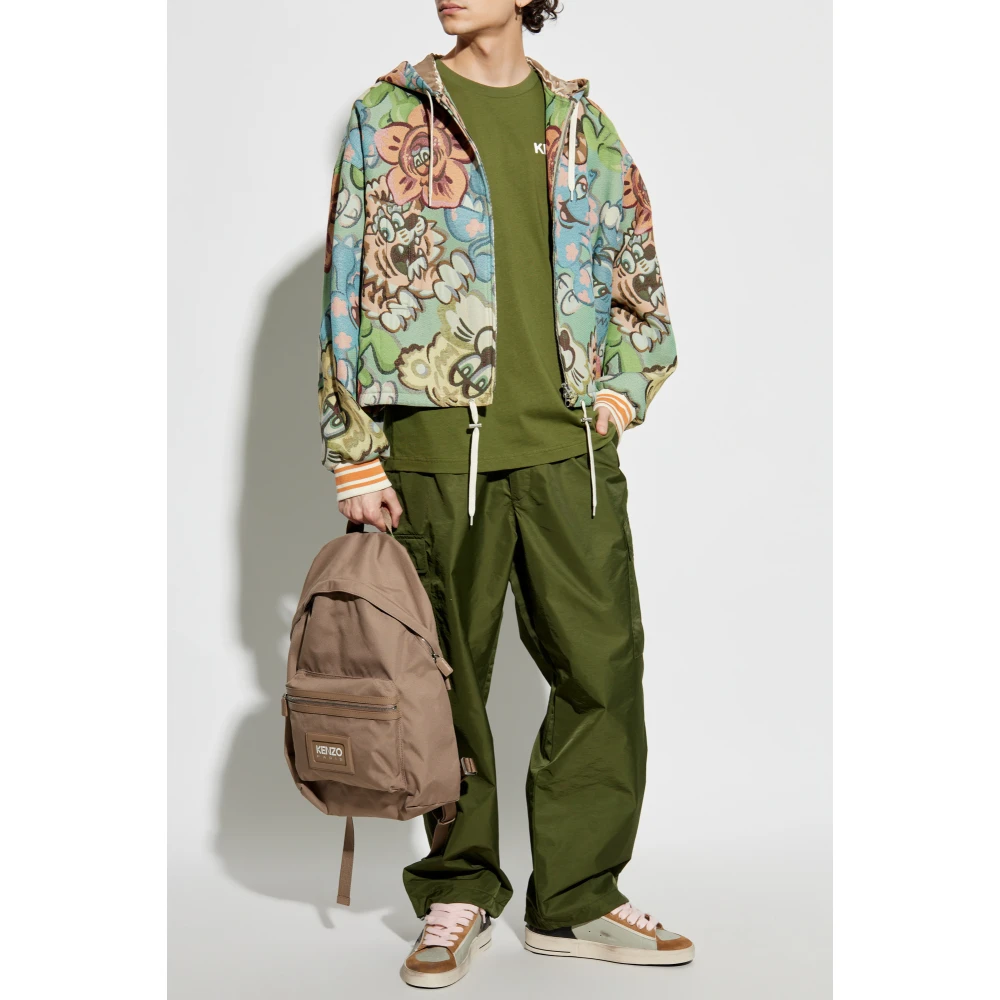 Kenzo Gestreepte jas met capuchon Multicolor Heren