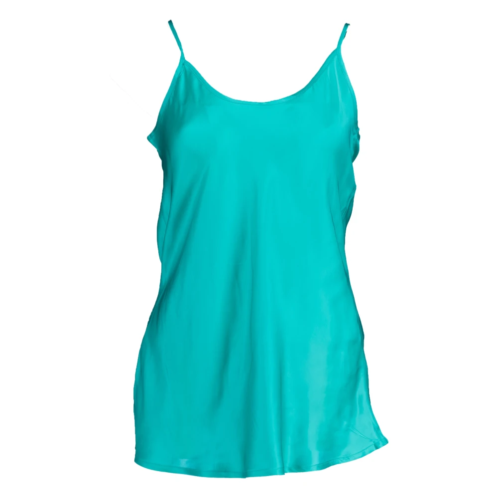 Est'Seven Bambu tops blauw Blue Dames
