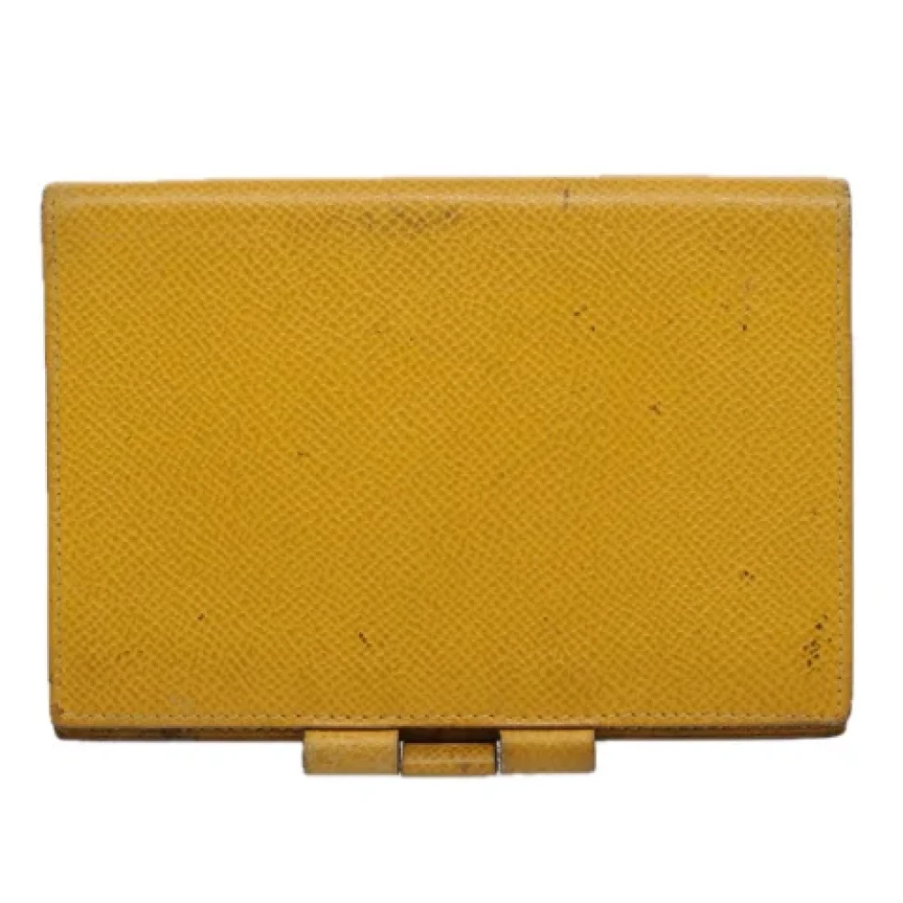 Hermès Vintage Pre-owned Leather wallets Yellow Dames