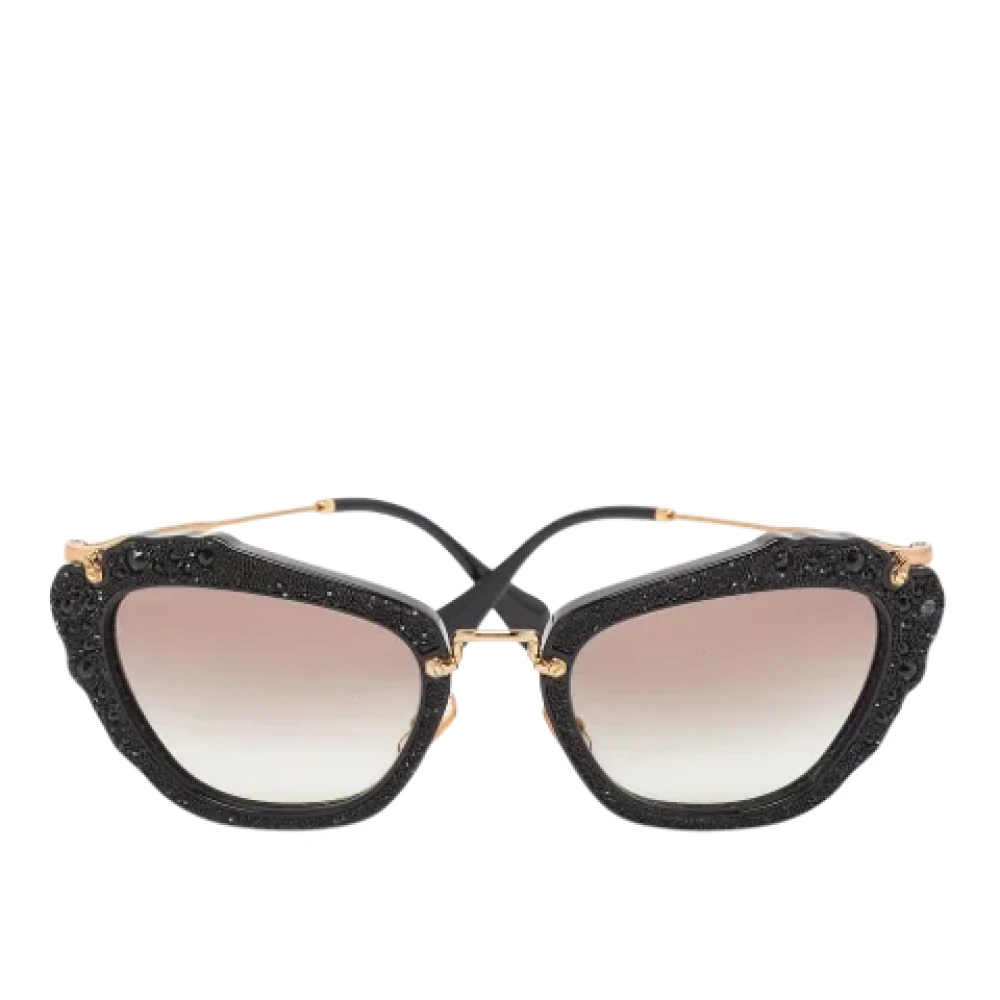 Miu Pre-owned Acetate sunglasses Black Dames