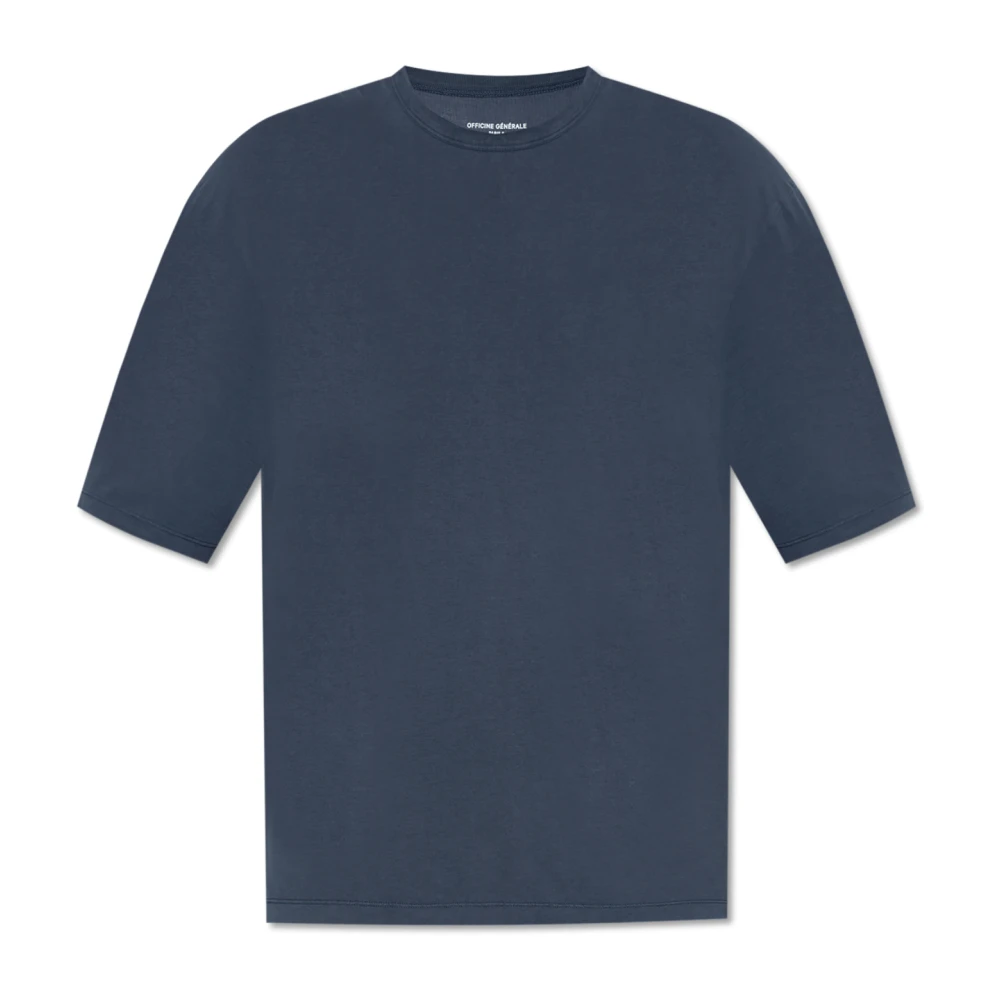 Officine Générale T-shirt met ronde hals Blue Heren