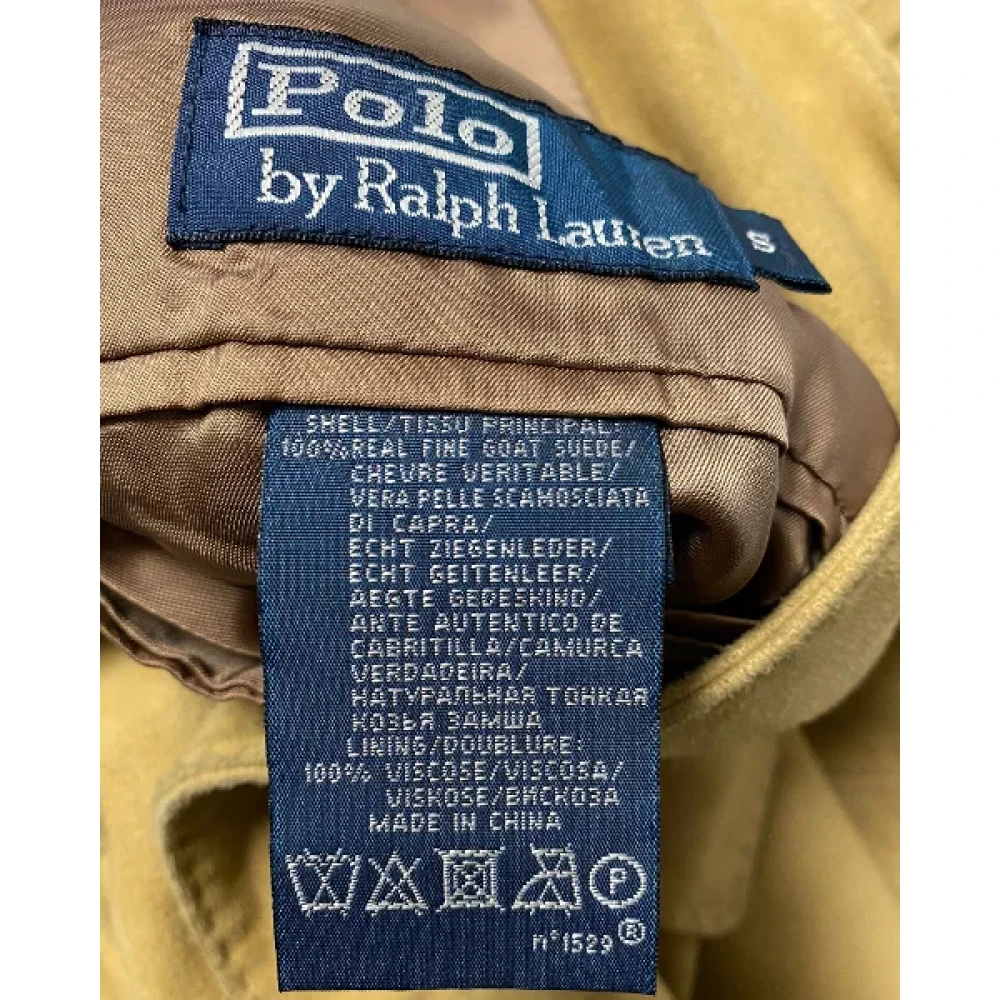 Ralph Lauren Pre-owned Suede outerwear Yellow Dames