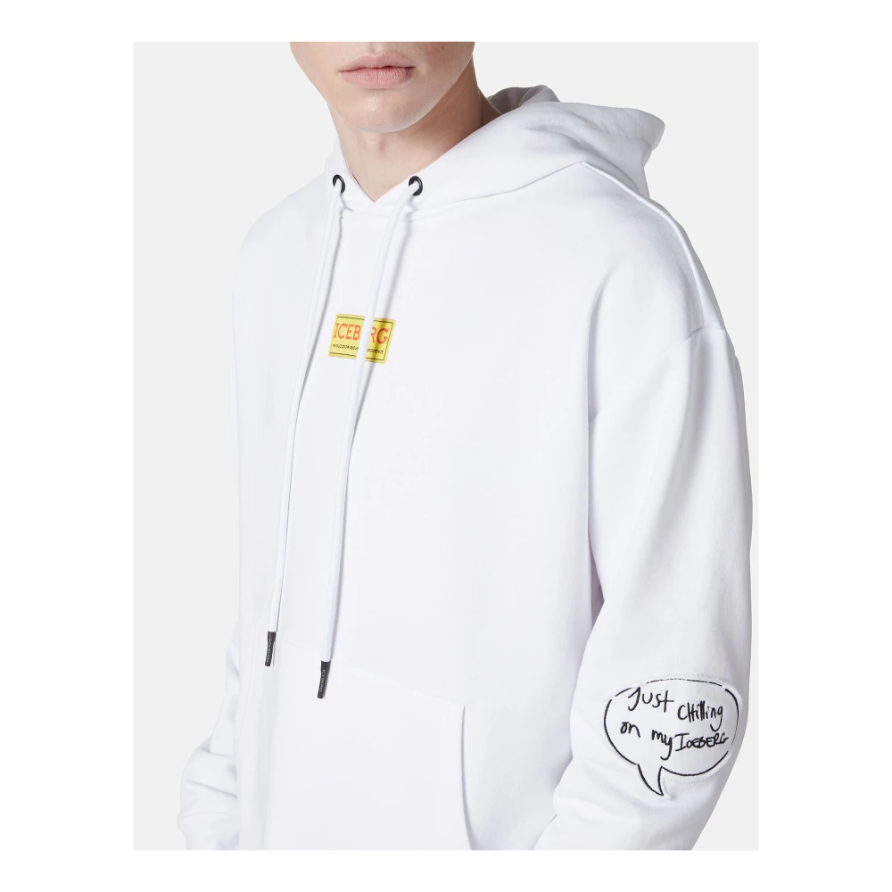 Iceberg Regular fit optische witte hoodie met Looney Tunes-print en logolabel White Heren