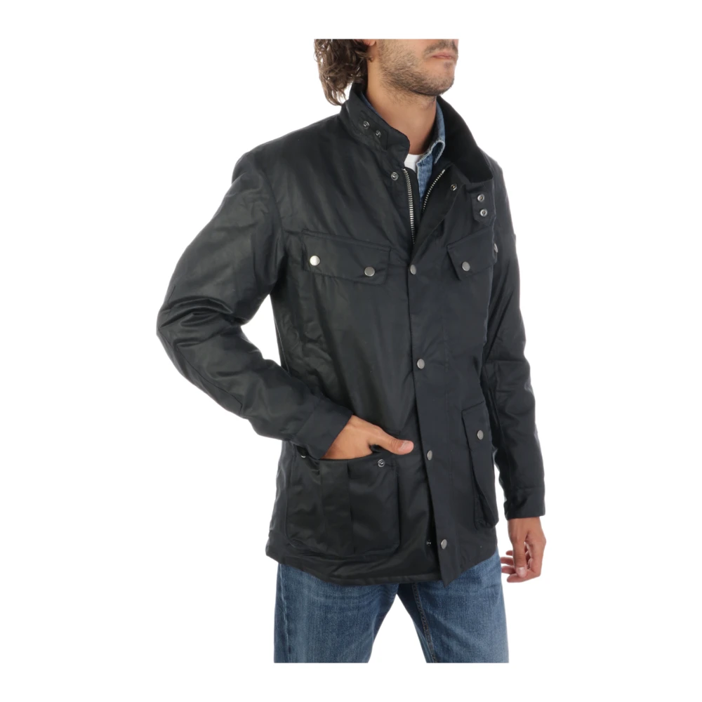 Barbour Duke Waxjas Klassieke Stijl Black Heren