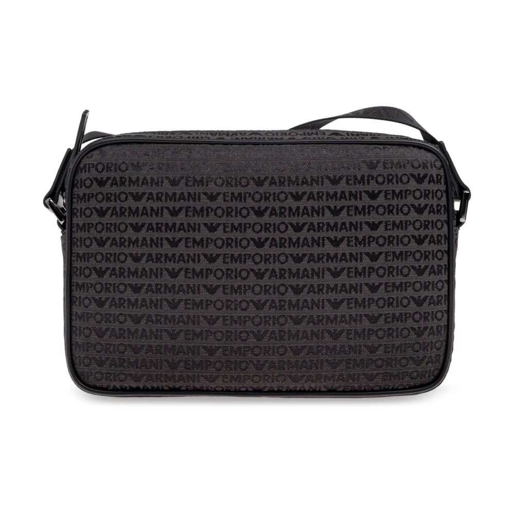 Emporio Armani Schoudertas met monogram Black Heren