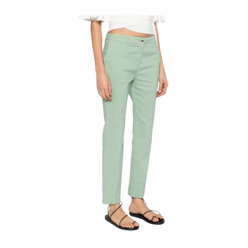 Pinko Women's Green Bello Straight-Leg Trousers - Chinos - Xs- Trousers