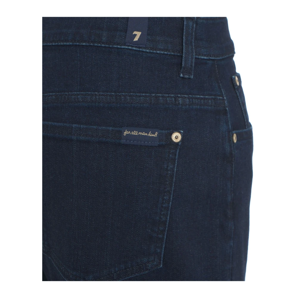 7 For All Mankind Jeans Straight Bleu Blue Dames