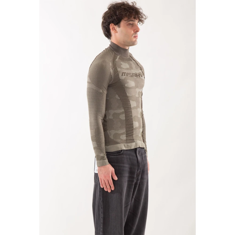Misbhv Camo Lange Mouw Sport Tee Beige Heren