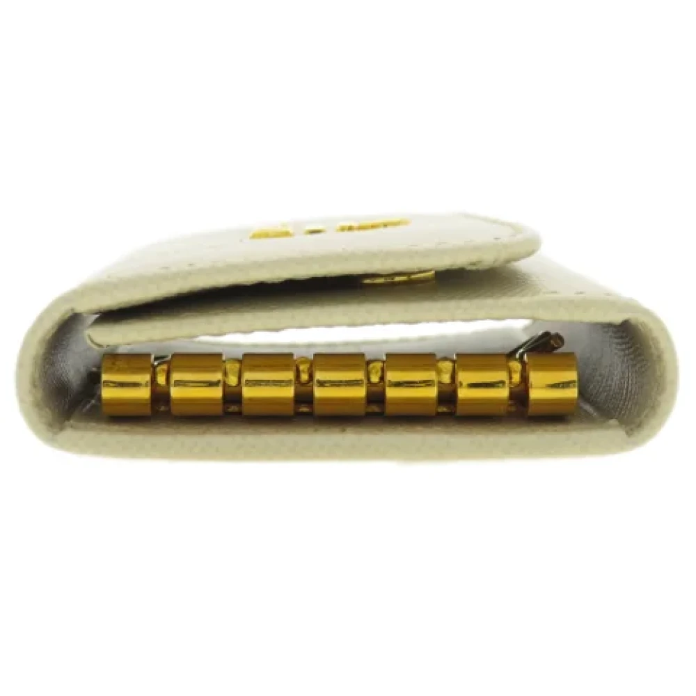 Prada Vintage Pre-owned Leather key-holders Beige Dames