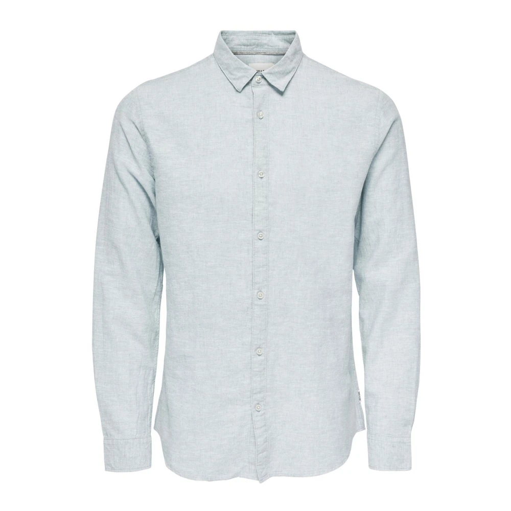 ONLY & SONS Overhemd met lange mouwen ONSCAIDEN LS SOLID LINEN SHIRT NOOS