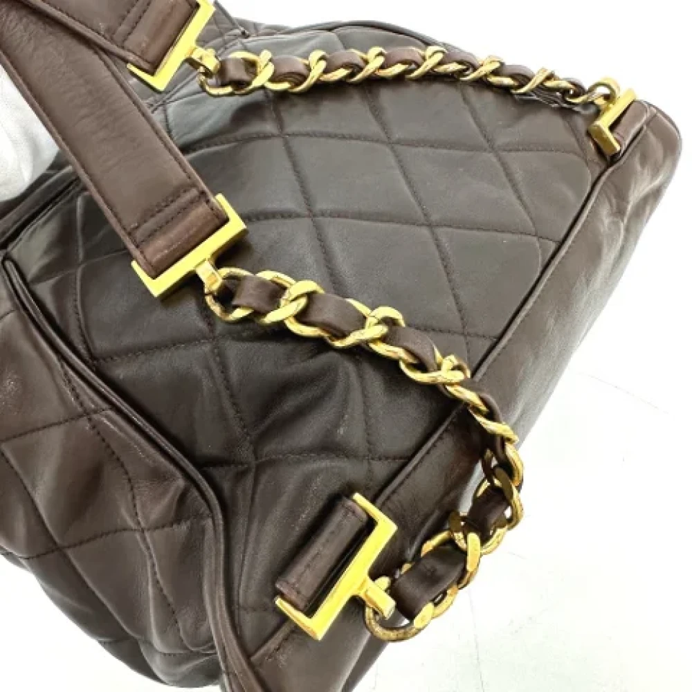 Chanel Vintage Pre-owned Leather chanel-bags Brown Dames