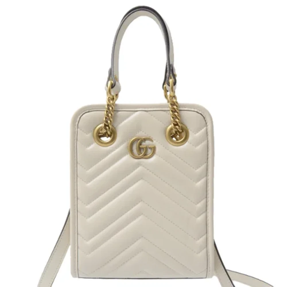 Gucci Vintage Pre-owned Fabric handbags White Dames