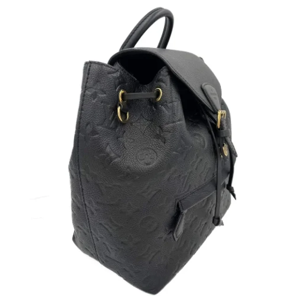 Louis Vuitton Vintage Pre-owned Leather backpacks Black Dames