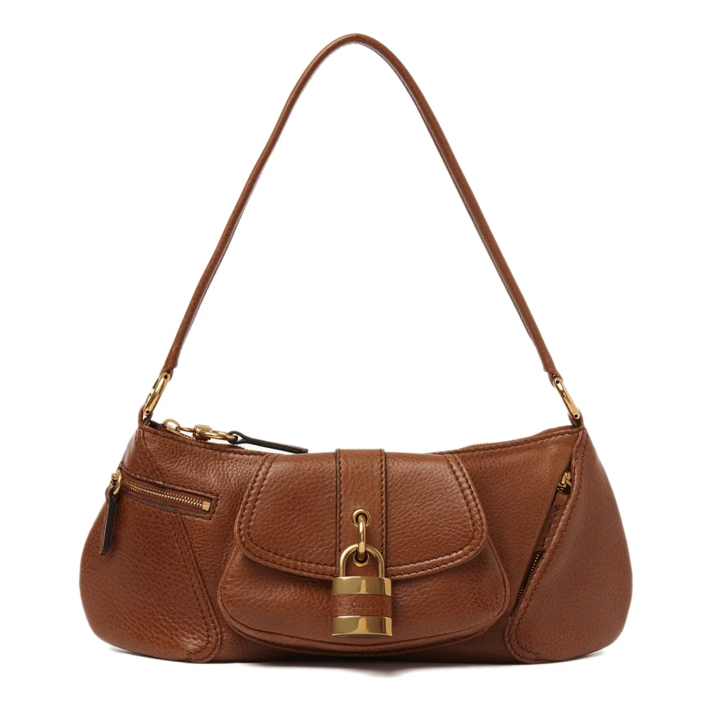 Chloé Bruin Leren Schoudertas Brown Dames