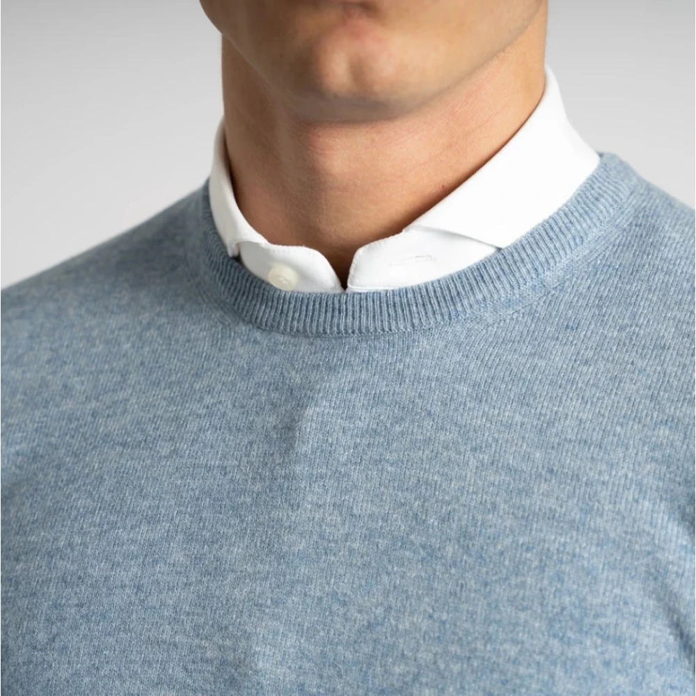 Gran Sasso Lichtblauwe Crewneck Sweater Blue Heren