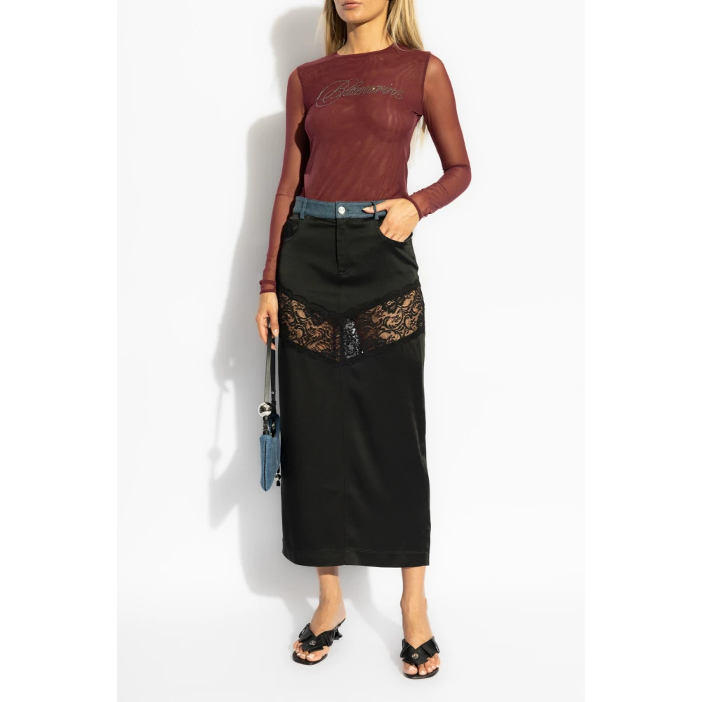 Blumarine Top met logo Red Dames