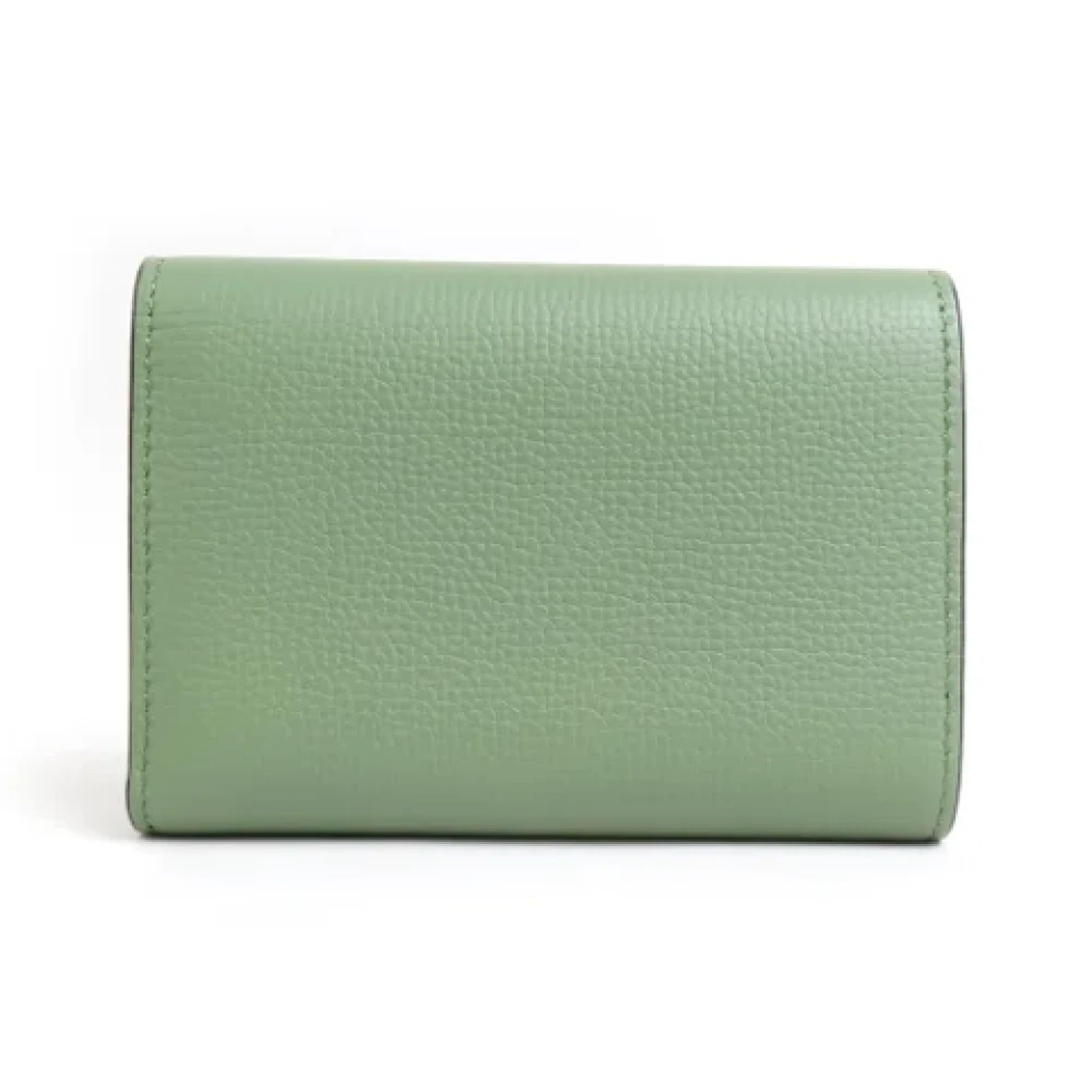 Loewe Pre-owned Leather wallets Green Dames