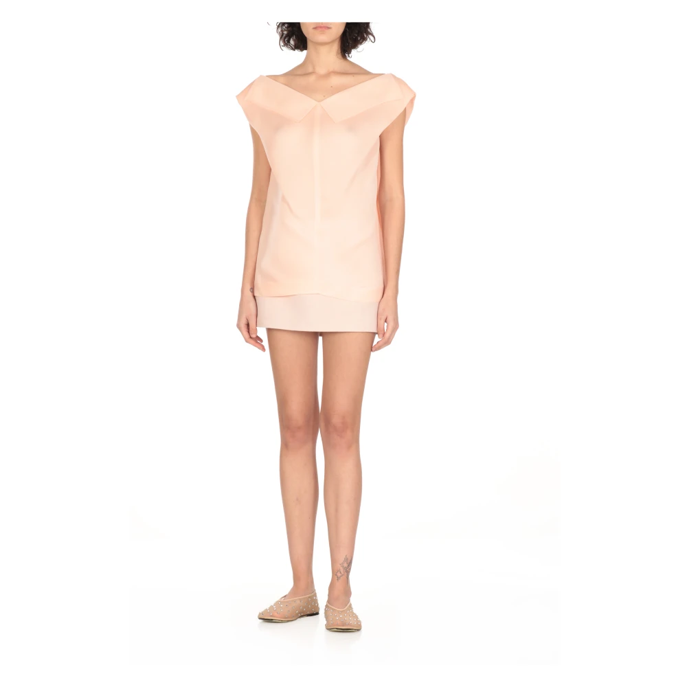 Khaite Zijden V-Hals Roze Top Pink Dames