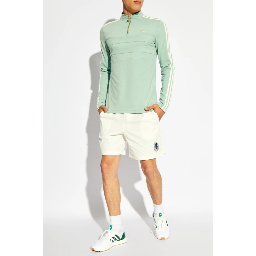 adidas Originals Sweatshirt met ritssluiting en opstaande kraag Green Heren