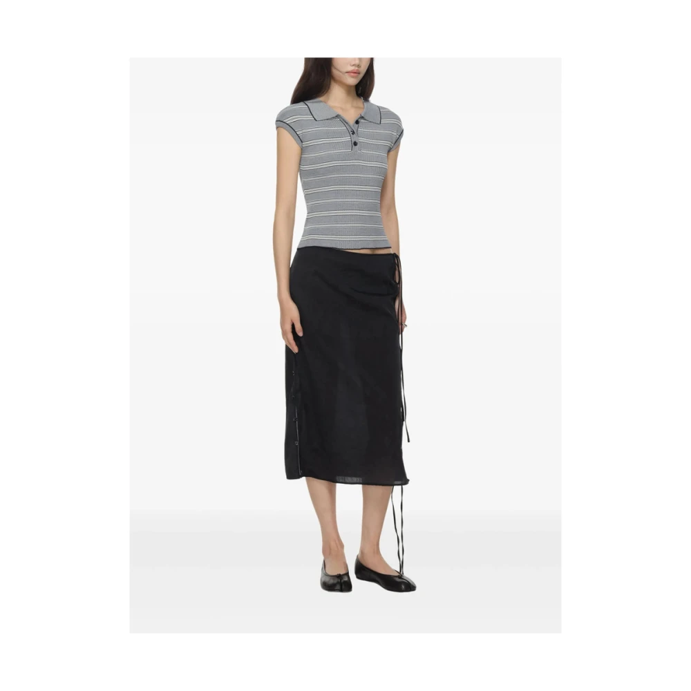 LOW Classic Blauw Gestreepte Polotrui Gray Dames