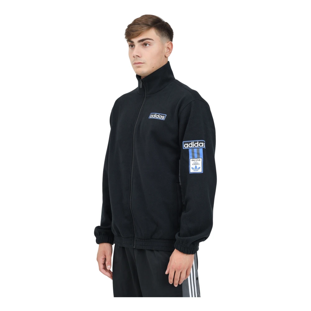 adidas Originals Zwarte Zip Sweater Adibreak Stijl Black Heren
