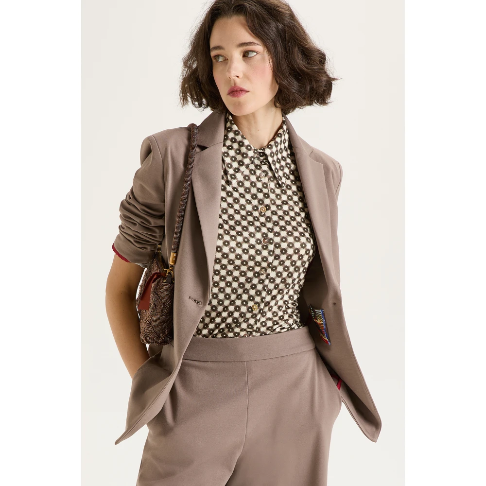Maliparmi Micro Maze Shirt Gray Dames