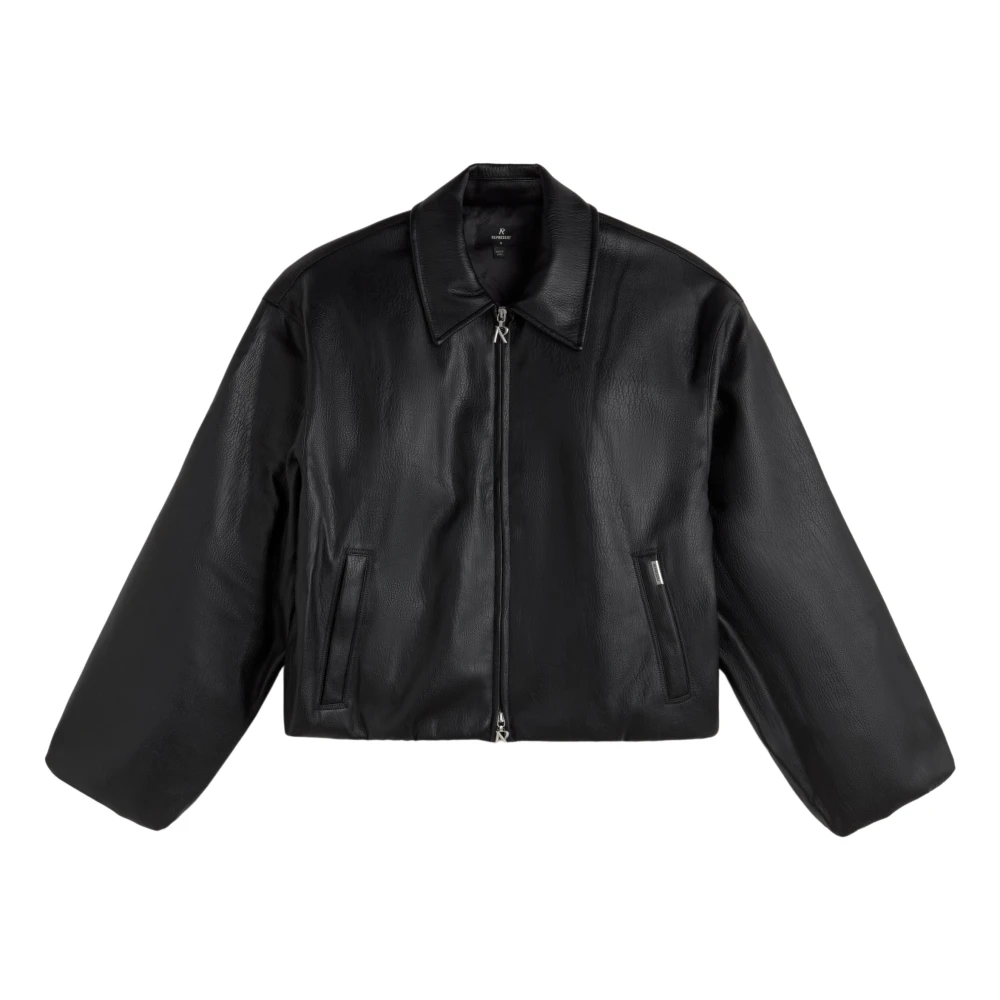Represent Zwarte Faux Leren Bomberjack Black Heren