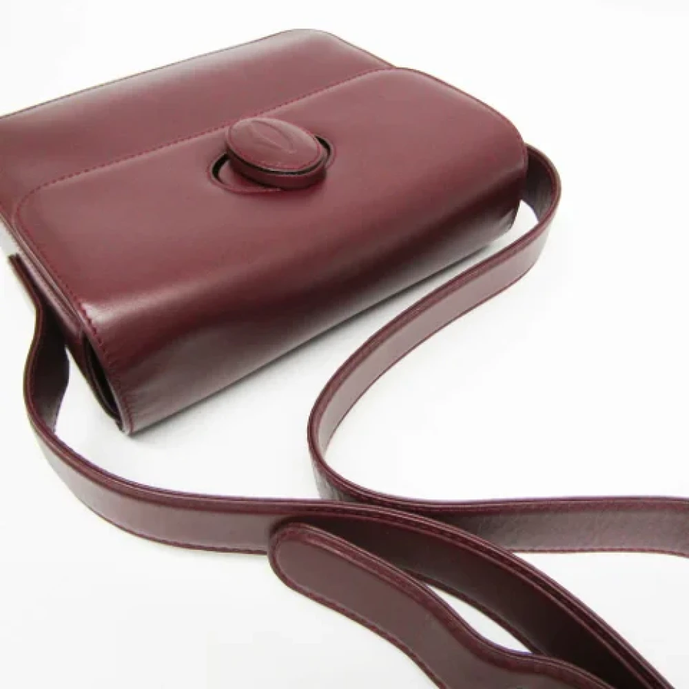 Cartier Vintage Pre-owned Leather shoulder-bags Red Dames