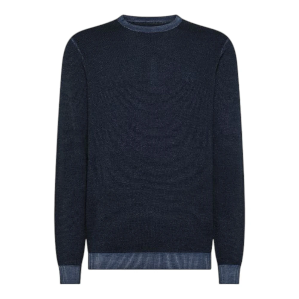 Sun68 Mannelijk Blauw Round-Neck Knitwear