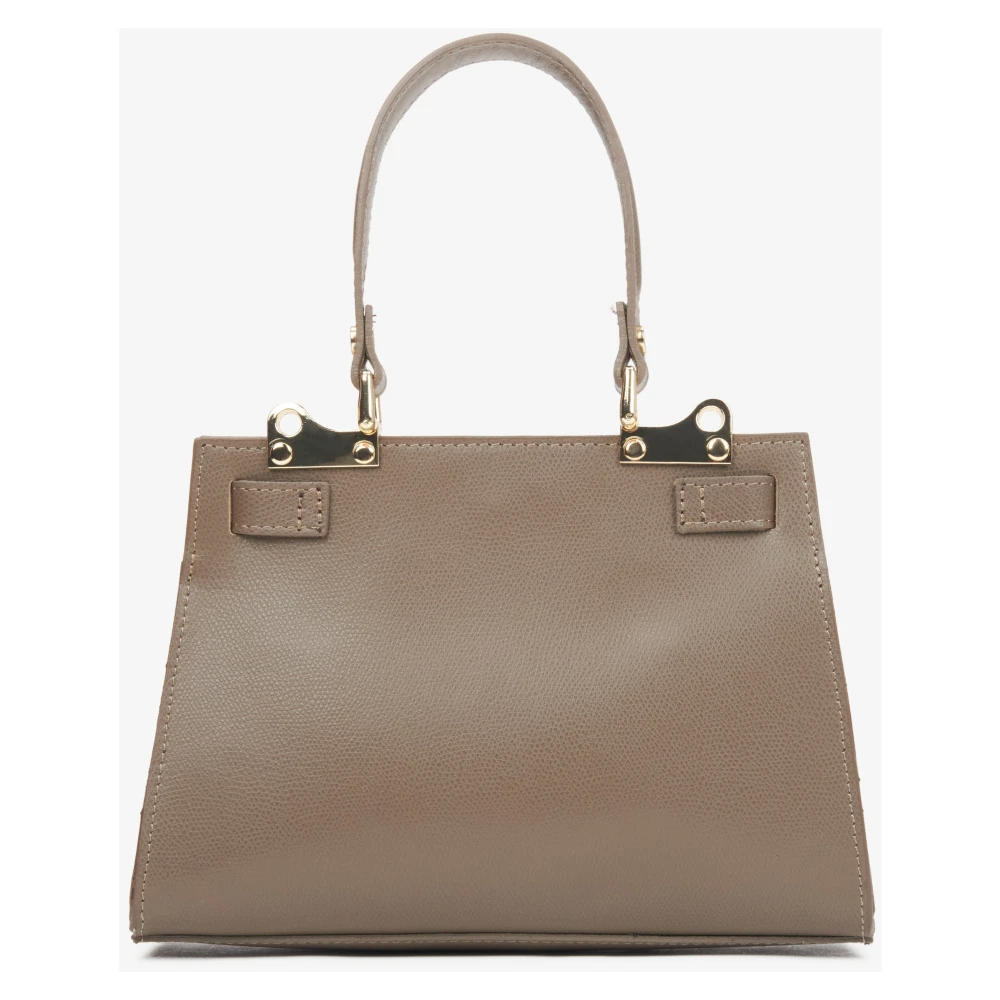 Estro Bruine Satchel Handtas gemaakt van Premium Italiaans Echt Leer Brown Dames