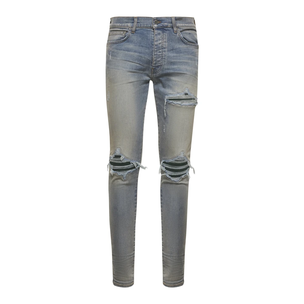 Amiri Gesleten Skinny Blue Jeans Blue Heren