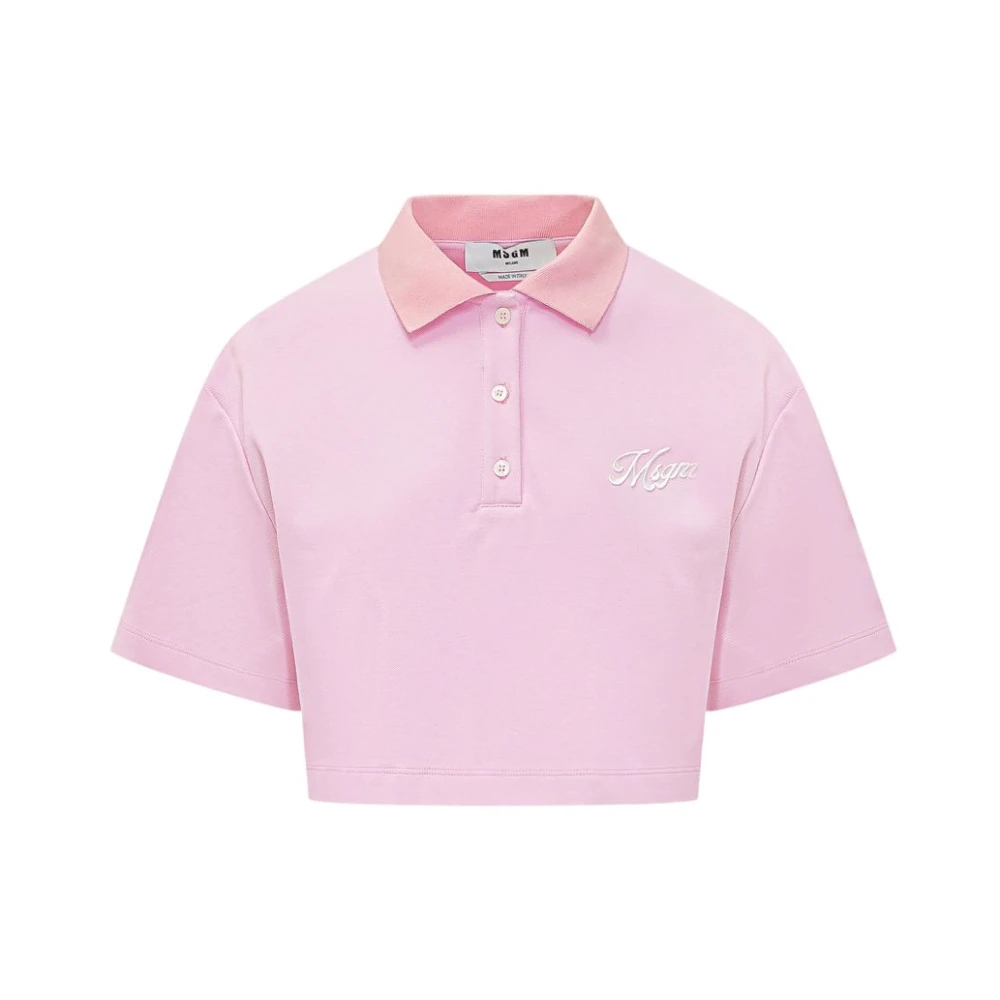Msgm Women's Pink Polo Shirts, Xs, Polo Shirt