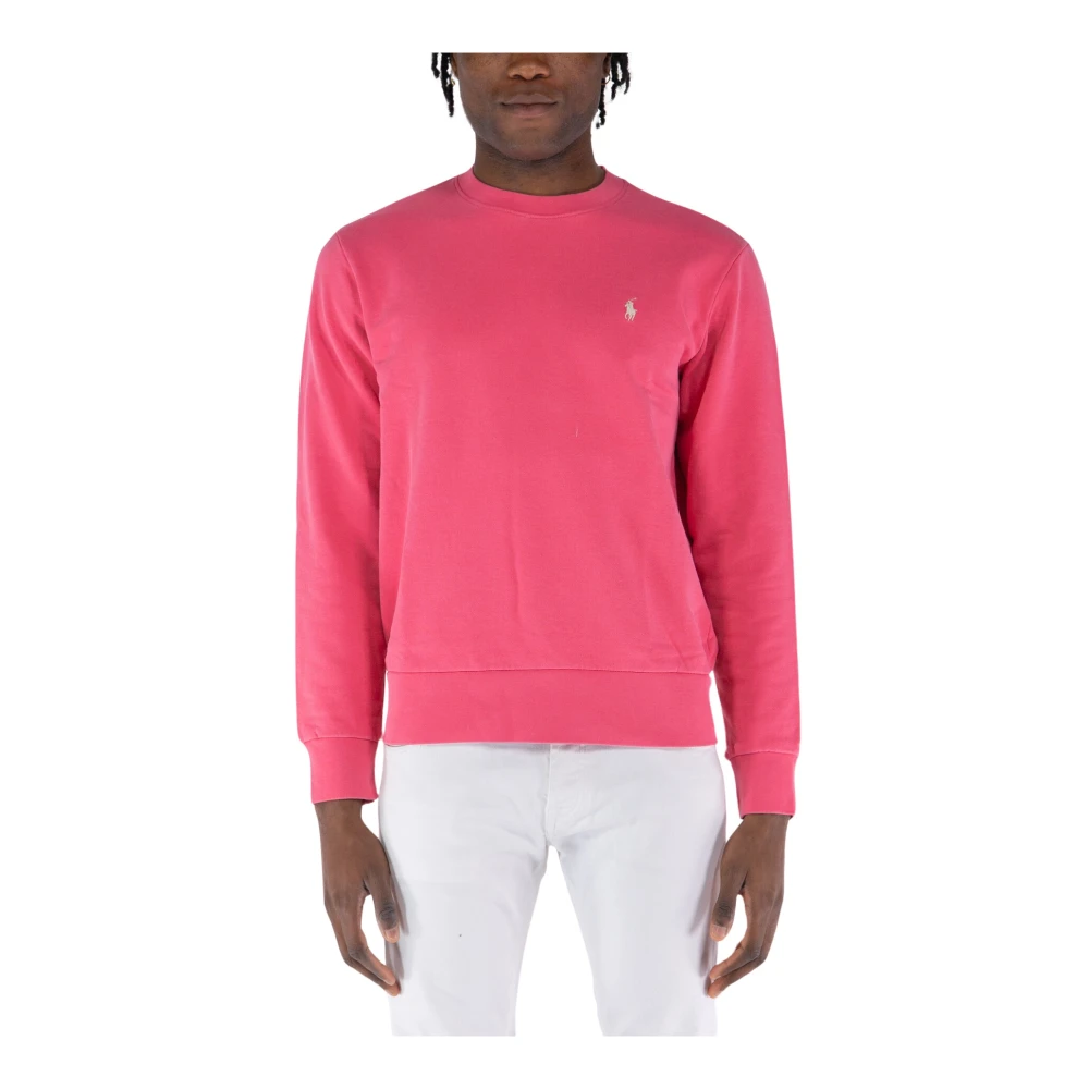 Polo Ralph Lauren Logo Crewneck Sweatshirt Pink Heren