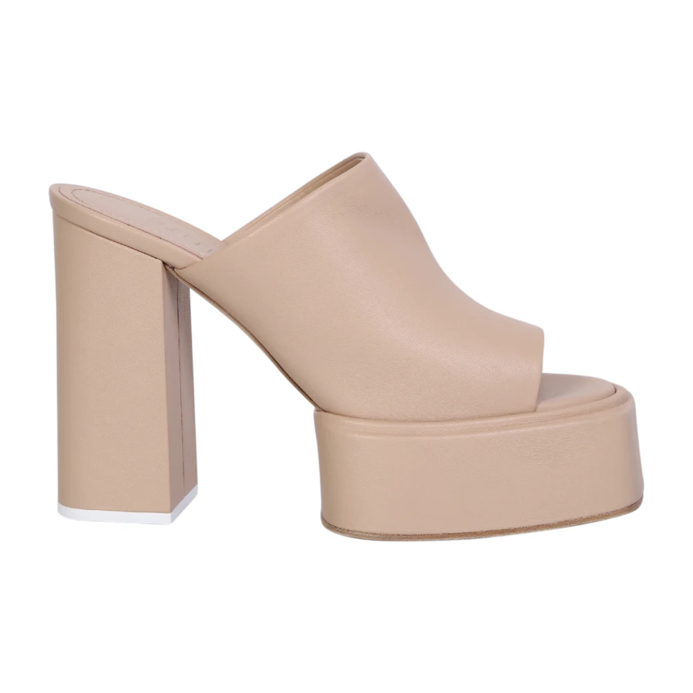 3Juin Beige suede Platform mules by 3Juin; bold and anticonceptual, they show the brand more innovative and youthful side Beige, Dam