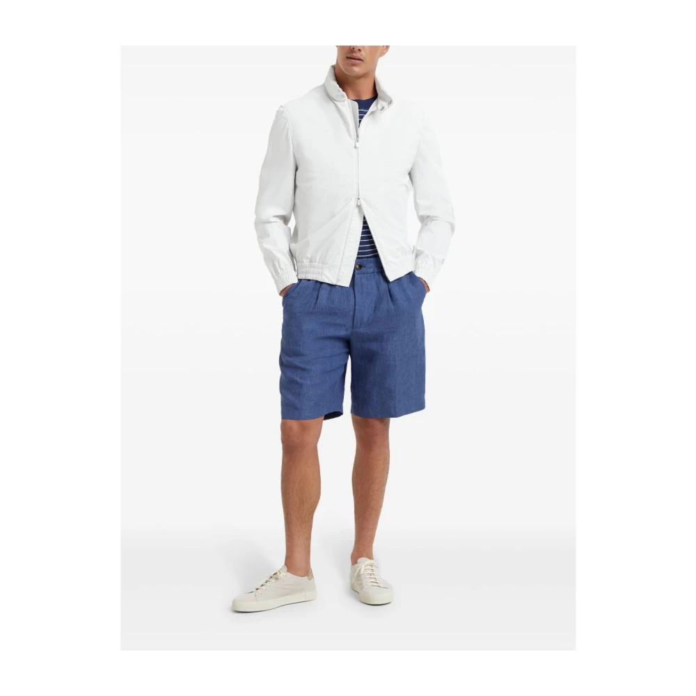 BRUNELLO CUCINELLI Denim Shorts voor Mannen Blue Heren