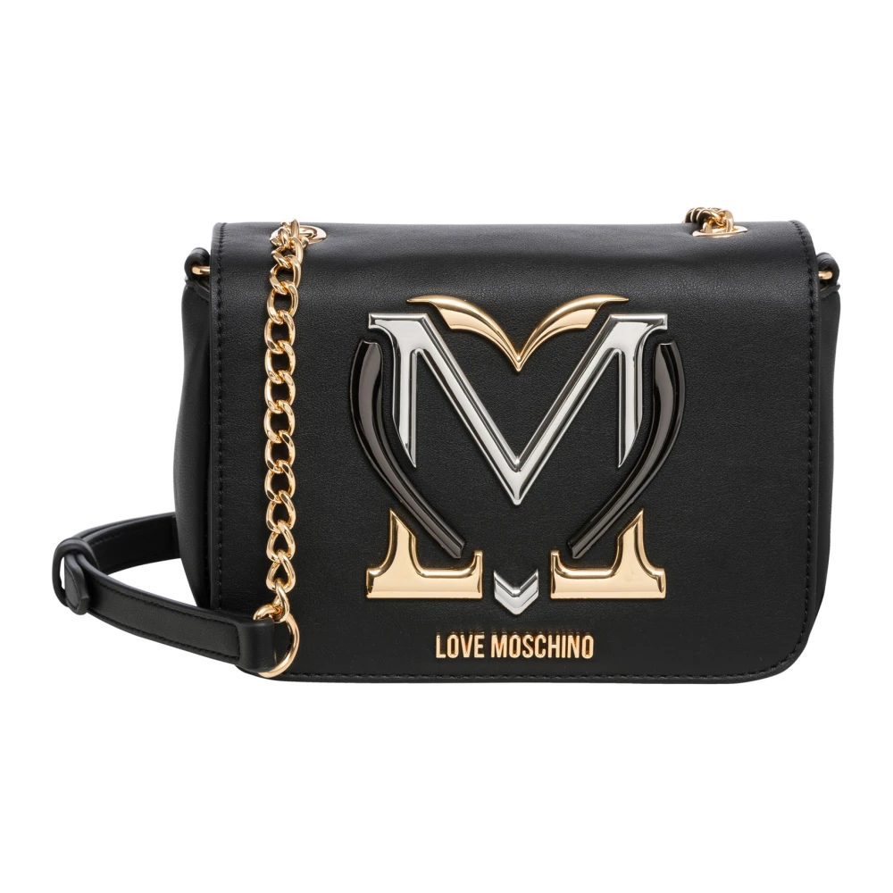 Love Moschino Hart Schoudertas Kleurrijk Verstelbaar Black Dames
