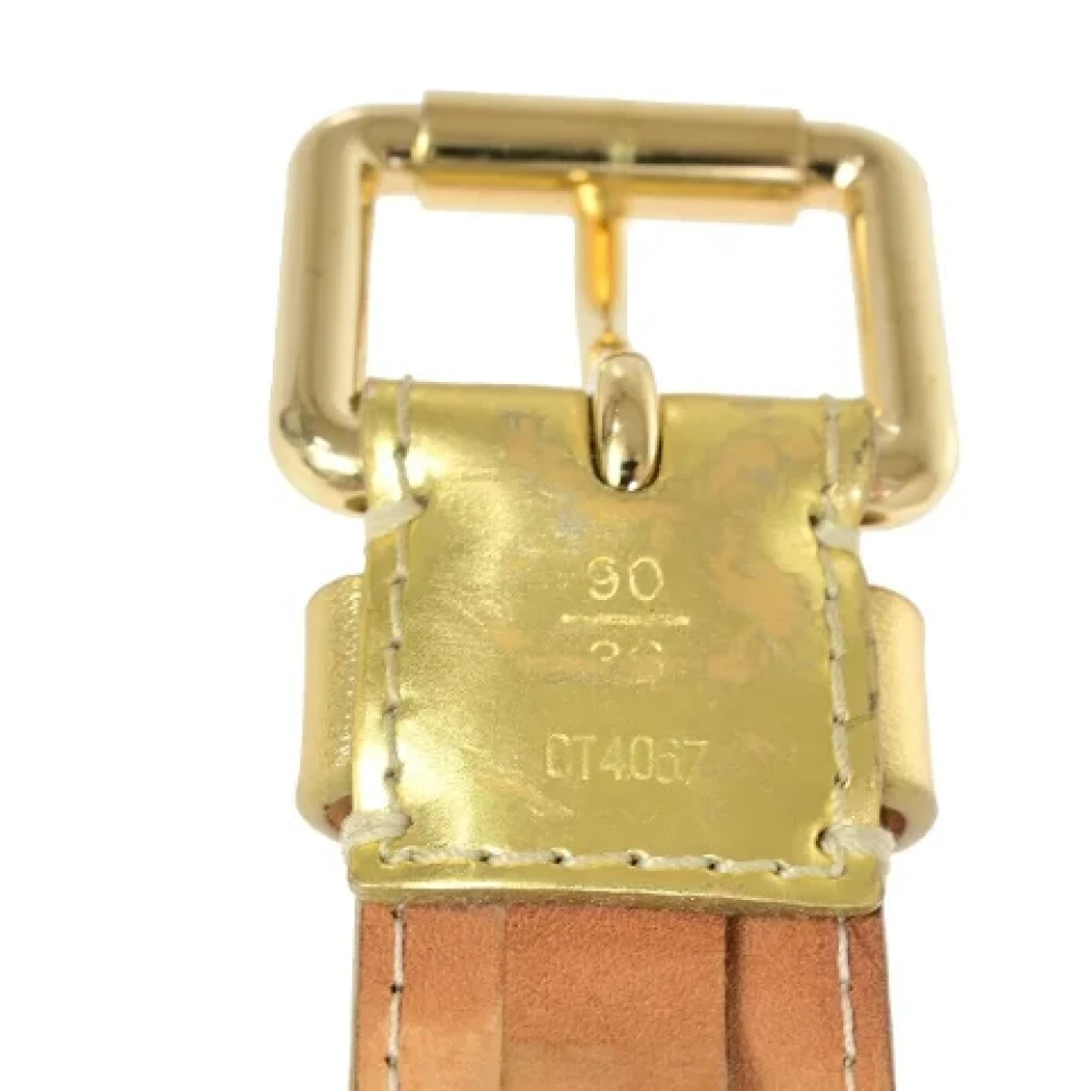 Louis Vuitton Vintage Pre-owned Leather belts Yellow Dames