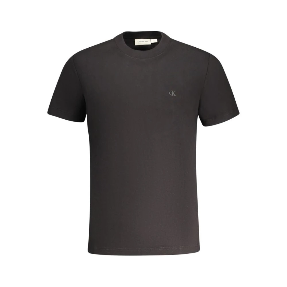 Calvin Klein Zwart Katoenen T-Shirt | Stijl: Schwarzes Black Heren