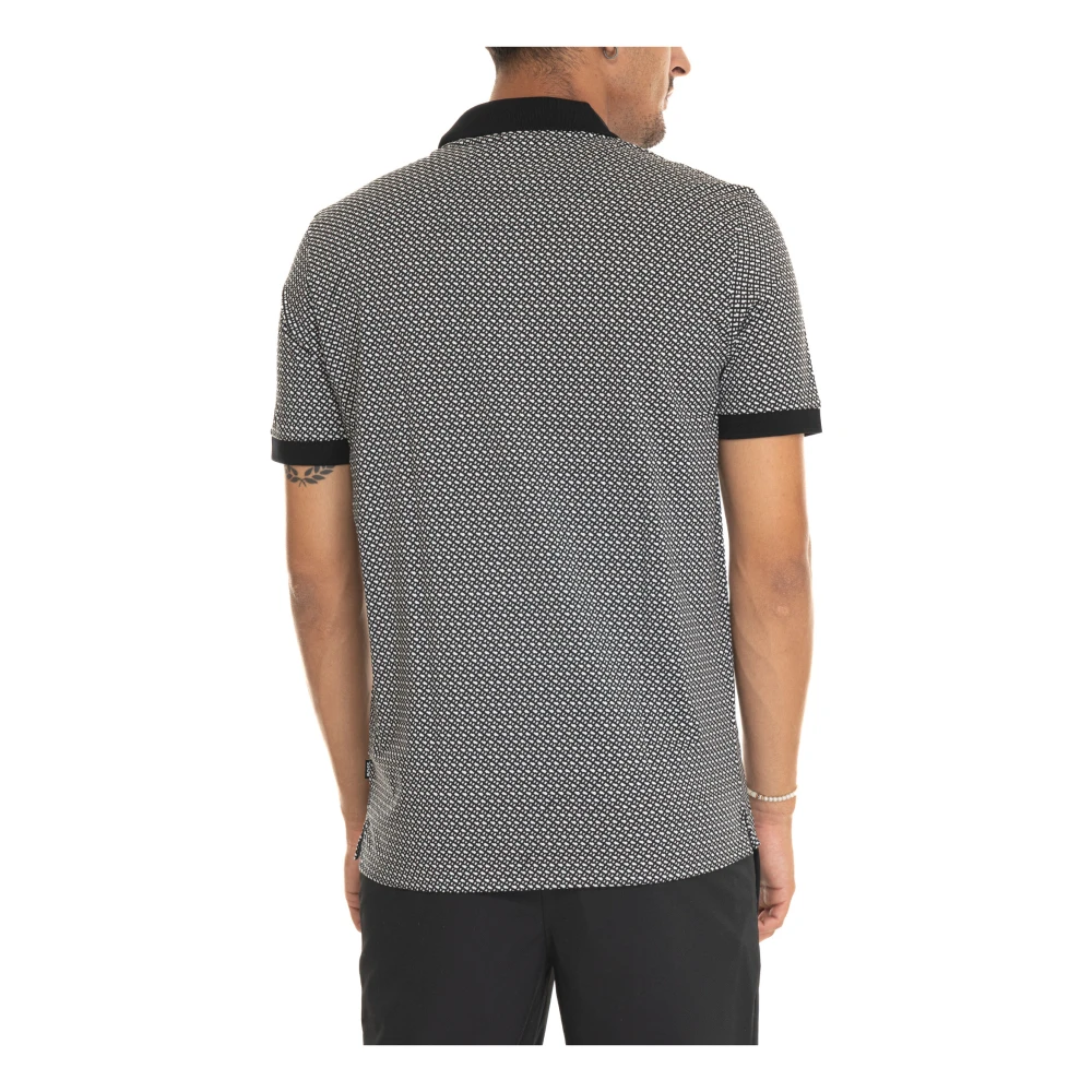 Boss Polo shirt met contrasterende kraag Black Heren
