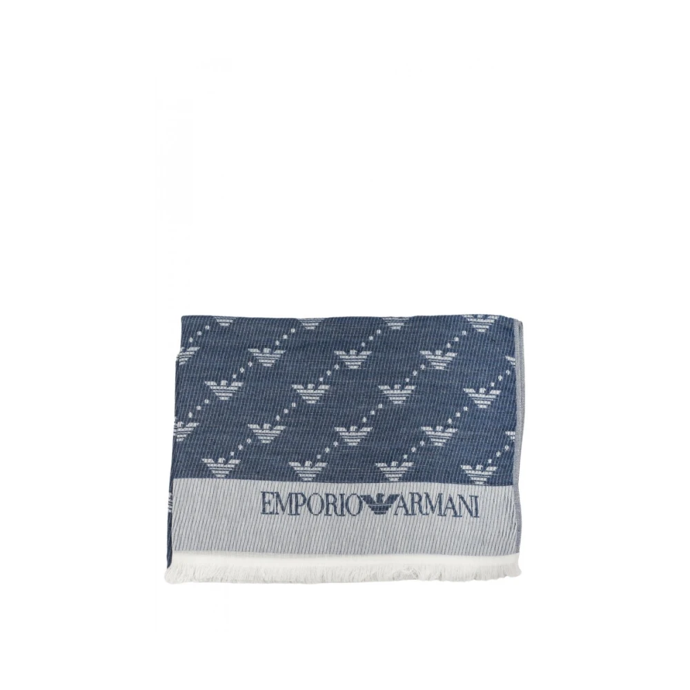Emporio Armani Modieuze Sjaal Blue Heren